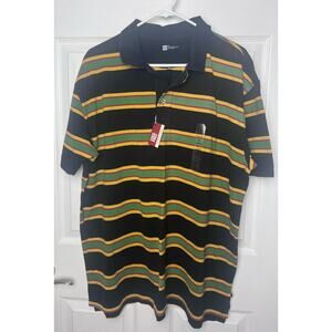 GAP Polo Shirt Men's XL Classic Fit Stripe Multicolor Short Sleeve Polo